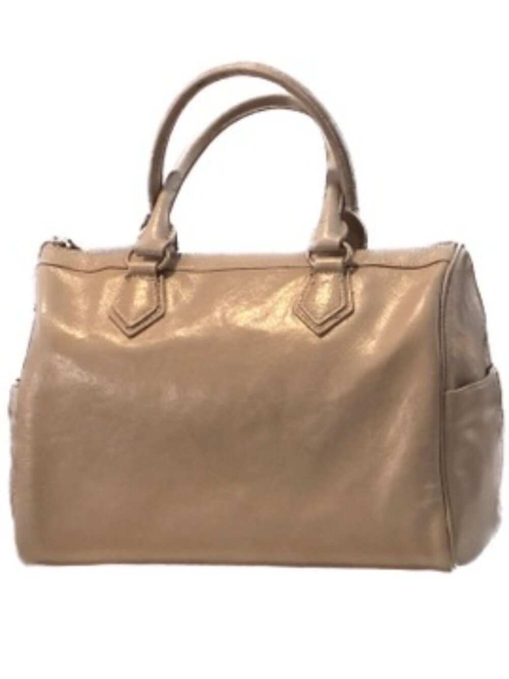 Mark & Graham Taupe Leather Satchel / Doctor Bag